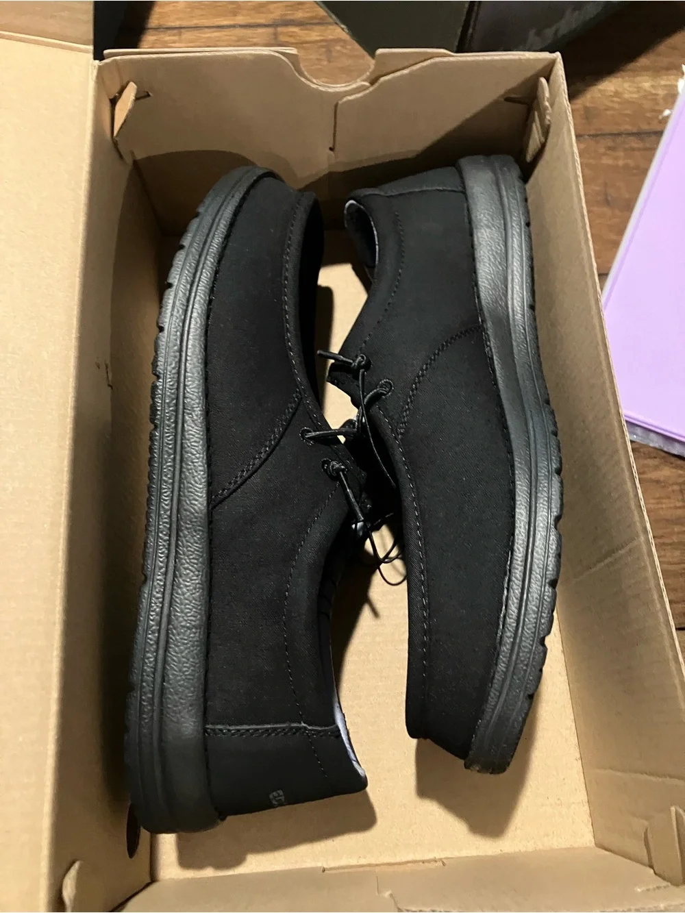 Eddie Bauer Men’s Black Casual Moc Toe Shoes Sz 10